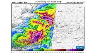 Akumulovaný úhrn zrážok podľa modelu ICOND2 [upl. by Yeznil]