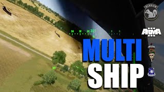 MultiShip Arma 3 Formation Landing Training [upl. by Yrrak749]