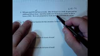 Piecewise Word Problem Video Notes 2 [upl. by Laddie805]