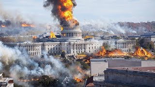 In Future Civil War Erupts in the USA People Attack the White House to Liquidate the President [upl. by Intosh]