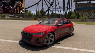 Audi RS6 Max Build  Forza Motorsport  Steering Wheel Gameplay [upl. by Rexanna]