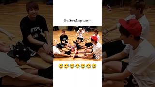 BTS streching time😅bts funnyshorts jk btsshorts [upl. by Ynnig]