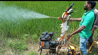 Power weeder attachment HTP sprayer demo karimnagar 9848190068 [upl. by Telfer]