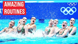 Best Technical Routines in Artistic Swimming at Tokyo2020 [upl. by Dari435]