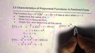 Convert Standard to Factored Form and Sketch Graph of Polynomial [upl. by Valentin]