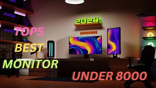 Top 5 Best Monitor Under 8000 🤑 For Gaming amp Editing in 2024 [upl. by Asserak218]