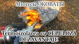 Termoizolatia cu celuloza – Dezavantaje  Минусы утепления эковаты [upl. by Rahsab]