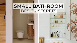 9 Design Tips To Maximise A Small Bathroom  Space Saving Hacks [upl. by Tunnell]