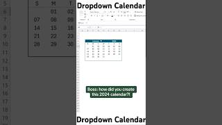 Create a Dropdown Calendar in Excel 🤯 excel exceltips exceltricks tutorial [upl. by Esihcoc]