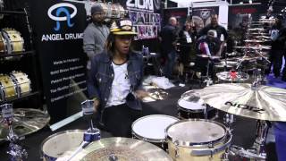 Eddie quotAnimalquot Heyward amp Devon quotStixxquot Taylor Angel Drums amp Zion Cymbals NAMM 2014 [upl. by Redyr]