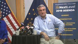 Indiana Gov Holcomb presents 2019 agenda [upl. by Loriner553]