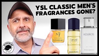 YSL Mens Classic Fragrances DISCONTINUED  Kouros Opium Pour Homme M7 Oud Absolu Jazz [upl. by Frechette]