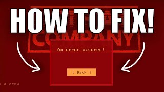 How to fix quotAn Error Occuredquot in Lethal Company [upl. by Anileda770]