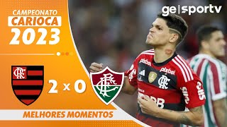 FLAMENGO 2 X 0 FLUMINENSE  MELHORES MOMENTOS  1ª JOGO FINAL DO CAMPEONATO CARIOCA 2023  geglobo [upl. by Tiffanie]