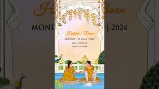 New Latest Wedding Invitation Video invitationvideo weddinginvitation [upl. by Nauqat709]