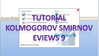 Tutorial Kolmogorov Smirnov EVIEWS 9 [upl. by Eedolem]