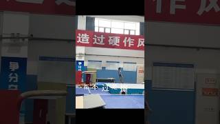 Jiang Shuting Double Layout and FTT in Training olympicgymnastics china sports flips athlete [upl. by Jeramie362]