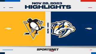 NHL Highlights  Penguins vs Predators  November 28 2023 [upl. by Arama]