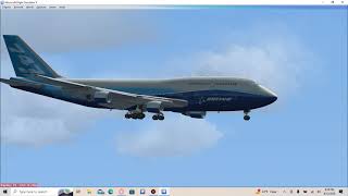 FSX  Boeing 747400 Flight Bounced Landing in Manchester Airport [upl. by Nelo]