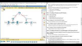 2 5 1 2 Packet Tracer Configure Cisco Routers for Syslog NTP and SSH Operations part 2 [upl. by Navy]