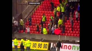 NEWS REPORT ON LINFIELD  GLENTORAN HOOLIGANS  2008 BOXING DAY DERBY  IRISH FOOTBALL [upl. by Emlynne]