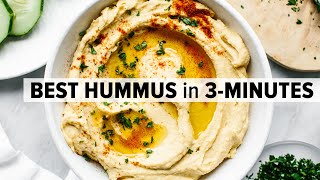 HOW TO MAKE HUMMUS  healthy amp easy hummus recipe [upl. by Slinkman655]