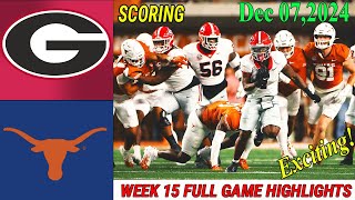 Georgia Bulldogs vs Texas Longhorns WEEK 15 FULL GAME 1stQtr Dec 72024 NCAAFTODAY [upl. by Lach642]