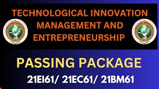 Technological Innovation Management And Entrepreneurship Vtu 21 Scheme Important Questions [upl. by Rapsac]