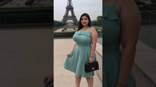 4K ai Al Imagix Lookbook Indian Captivating Fashion inthe Eiffel tower tourist beauty shorts [upl. by Papst]