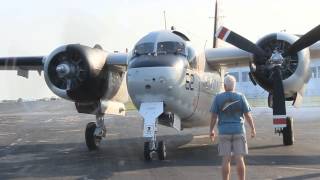 Grumman C1A Trader engine run HD [upl. by Rachele]