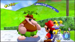 Super Mario Sunshine  Bianco Hills All 30 Blue Coins [upl. by Pip]