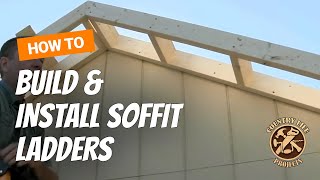 How to Build a Shed  How To Build Roof Rake Ladders soffit overhang  Video 9 of 15 [upl. by Notsirk537]