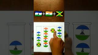 🇱🇸🇮🇳🇯🇲  🔥😱  Independence Day Drawing  Republic Day Drawing  shorts art [upl. by Farrow632]