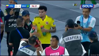 LUIS DIAZ SEGUNDO GOL JAMES Rodriguez PASEGOL COLOMBIA vs BRASIL 21 [upl. by Yesnel]