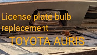 License plate bulb replacement TOYOTA AURIS tailgate bulb replacement [upl. by Iruyas]