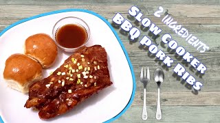 2 ingredients Slow Cooker Pork Ribs [upl. by Ecadnarb184]