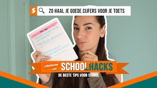 Schoolhacks  Zo haal je goede cijfers voor je toets [upl. by Ajidahk]