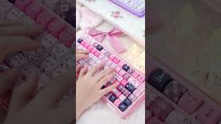 Happy Friday asmr keyboard keycaps mechanicalkeyboard typing relax cute blackpink [upl. by Erlene659]