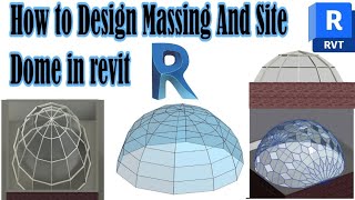 How to Design Dome Massing and Site in Revit  Roof Glazing  part 2  revit 2023  Tutorial [upl. by Bartholomew852]