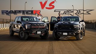 2024 RAPTOR R VS RAM TRX  اول مقارنه وتسارع في العالم [upl. by Eceinahs]