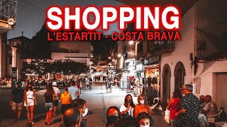 Summer night Shopping in LEstartit Costa Brava Spain [upl. by Zetnod]