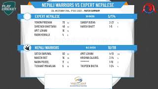 QNCA T20 Championship Round 5  Nepali Warriors v Expert Nepalese [upl. by Acireed]