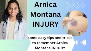 Arnica Montana INJURY materiamedica bruised injury homoeopathy notes arnica [upl. by Ahsieket]