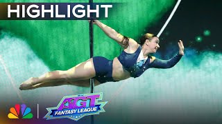 Kristy Sellars pole dancing is quotabsolute PERFECTIONquot  SemiFinals  AGT Fantasy League 2024 [upl. by Bassett]