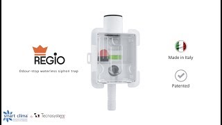 Odourstop waterless siphon trap REGIO by Tecnosystemi [upl. by Henghold]