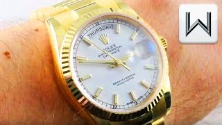 Rolex Day Date 36 Yellow Gold 118238 Luxury Watch Review [upl. by Lefkowitz]