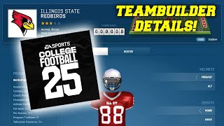 New Details About Teambuilder in College Football 25 [upl. by Keyes529]