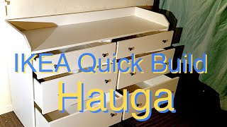 IKEA Furniture Quick Build  Hauga 6Drawer Dresser [upl. by Cire]