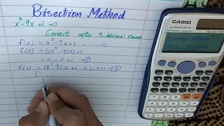 Bisection Method Using Calculator  Numerical Method  Bisection Method in Hindi [upl. by Cristionna128]