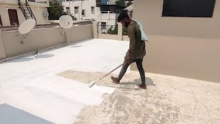 Damp proof painting Asian paints Terrace water proofing paint with Damp proof [upl. by Blackburn]